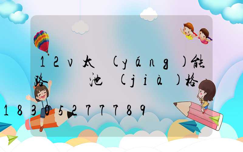 12v太陽(yáng)能路燈鋰電池價(jià)格