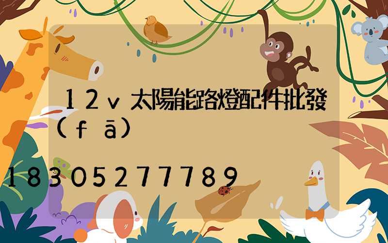 12v太陽能路燈配件批發(fā)