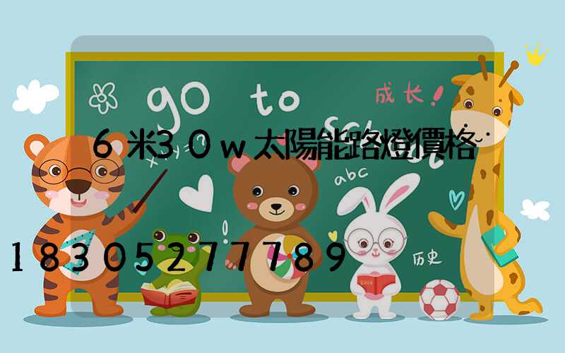 6米30w太陽能路燈價格