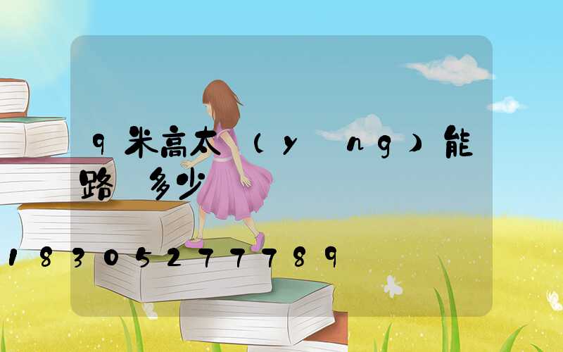 9米高太陽(yáng)能路燈多少錢