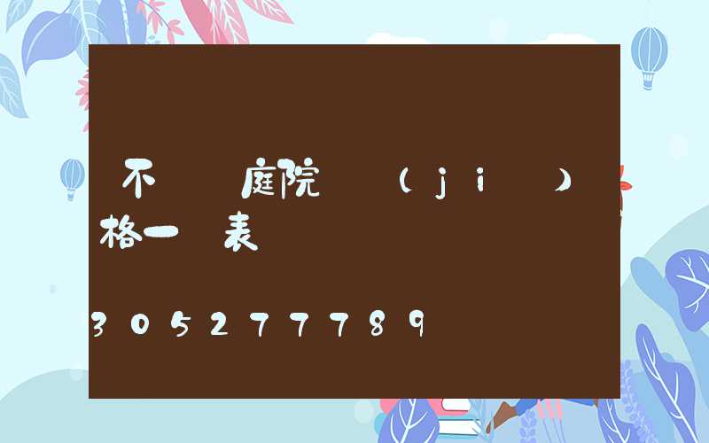 不銹鋼庭院燈價(jià)格一覽表