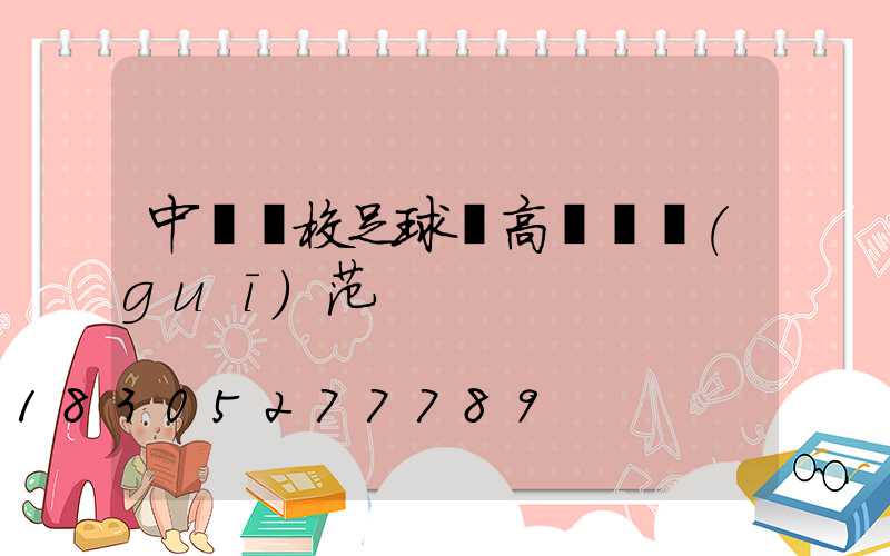 中學學校足球場高桿燈規(guī)范