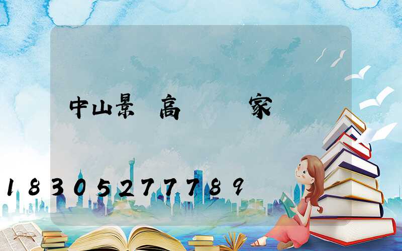 中山景觀高桿燈廠家