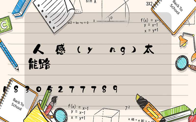 人體感應(yīng)太陽能路燈