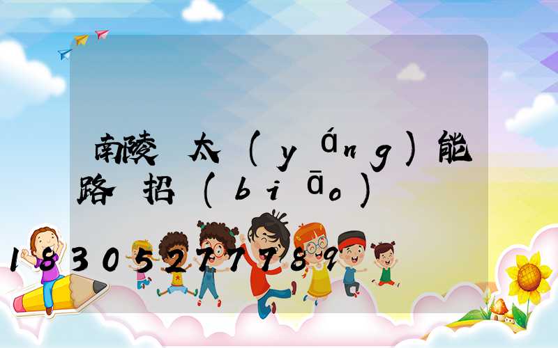 南陵縣太陽(yáng)能路燈招標(biāo)