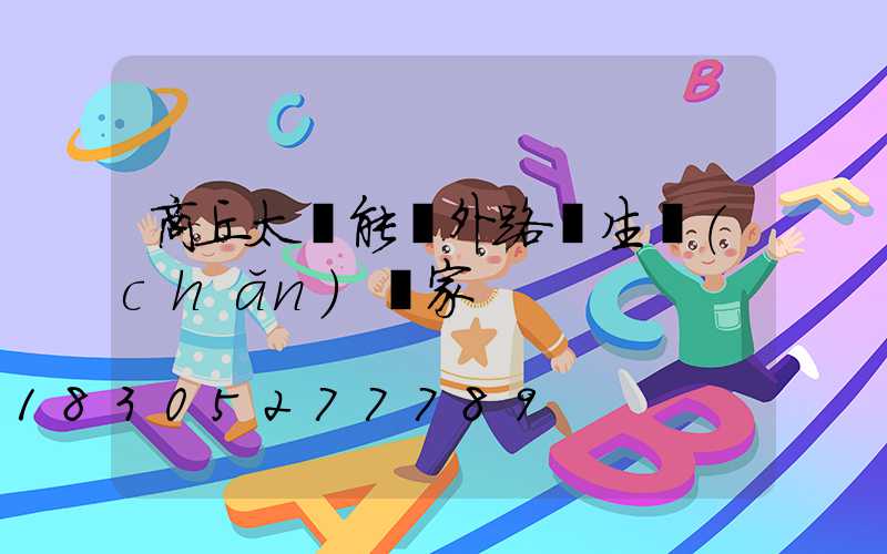 商丘太陽能戶外路燈生產(chǎn)廠家