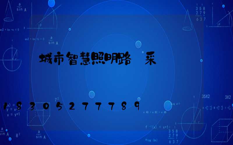 城市智慧照明路燈采購