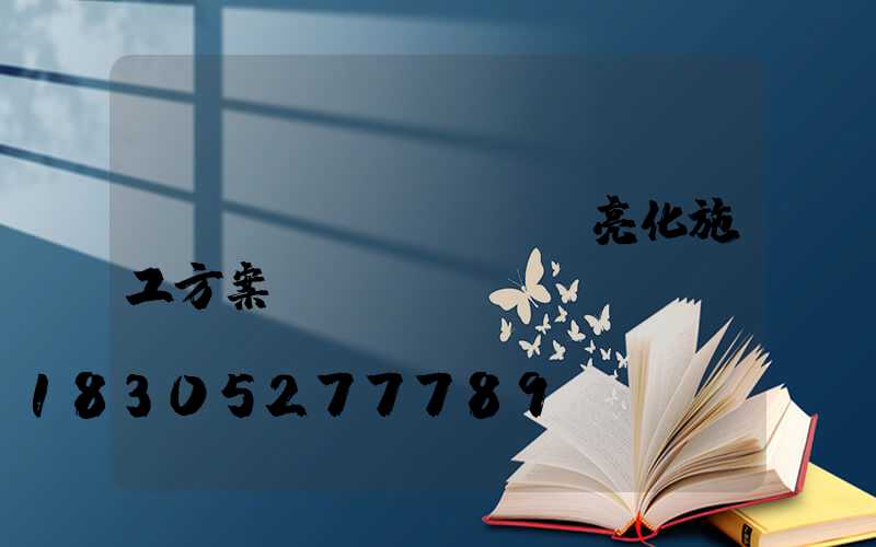 場(chǎng)館亮化施工方案