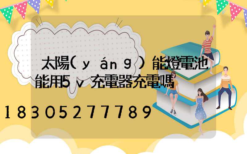 太陽(yáng)能燈電池能用5v充電器充電嗎