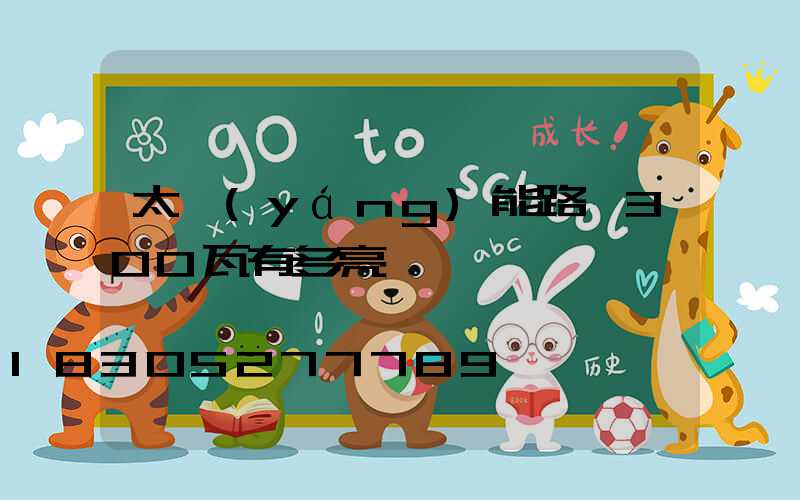 太陽(yáng)能路燈300瓦有多亮