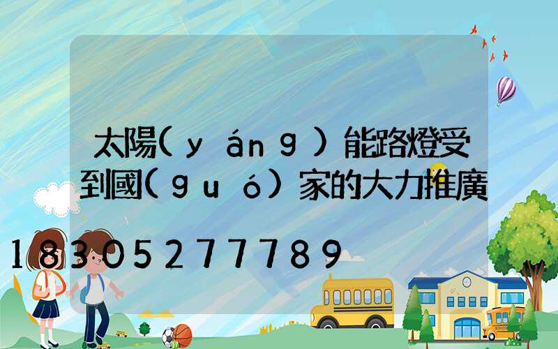 太陽(yáng)能路燈受到國(guó)家的大力推廣