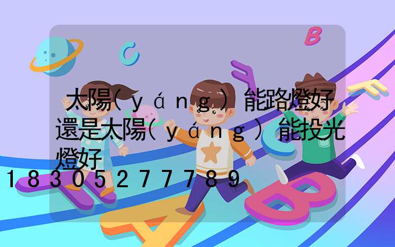 太陽(yáng)能路燈好還是太陽(yáng)能投光燈好