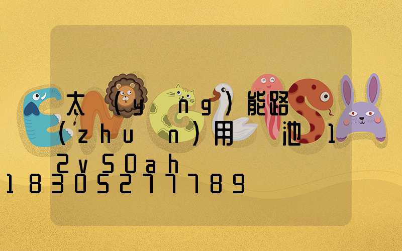 太陽(yáng)能路燈專(zhuān)用鋰電池組12v50ah