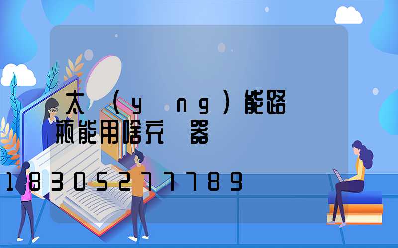 太陽(yáng)能路燈電瓶能用啥充電器