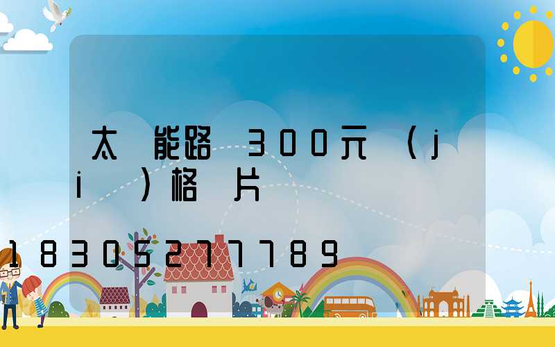 太陽能路燈300元價(jià)格圖片