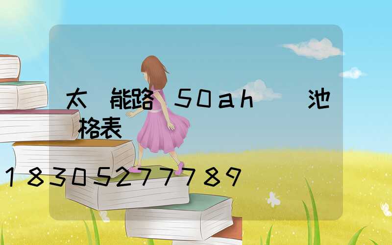 太陽能路燈50ah鋰電池價格表