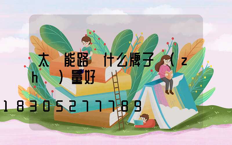 太陽能路燈什么牌子質(zhì)量好