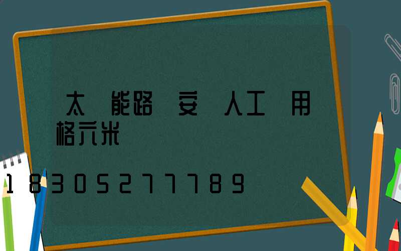 太陽能路燈安裝人工費用價格六米