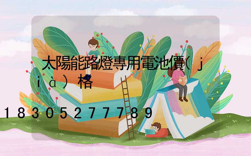 太陽能路燈專用電池價(jià)格