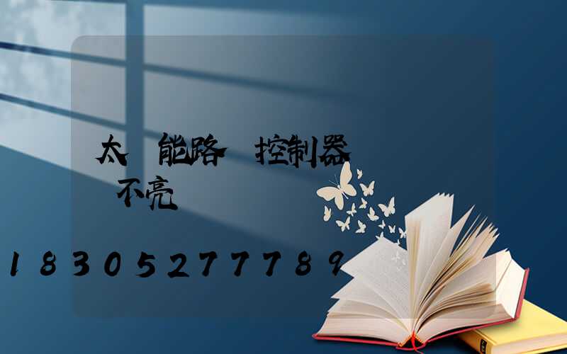 太陽能路燈控制器黃燈閃爍燈不亮