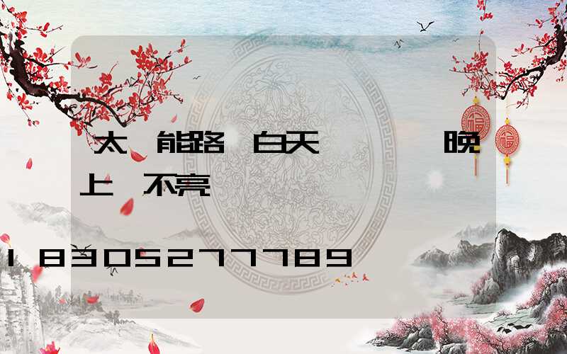 太陽能路燈白天紅燈閃爍晚上燈不亮
