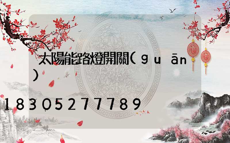 太陽能路燈開關(guān)