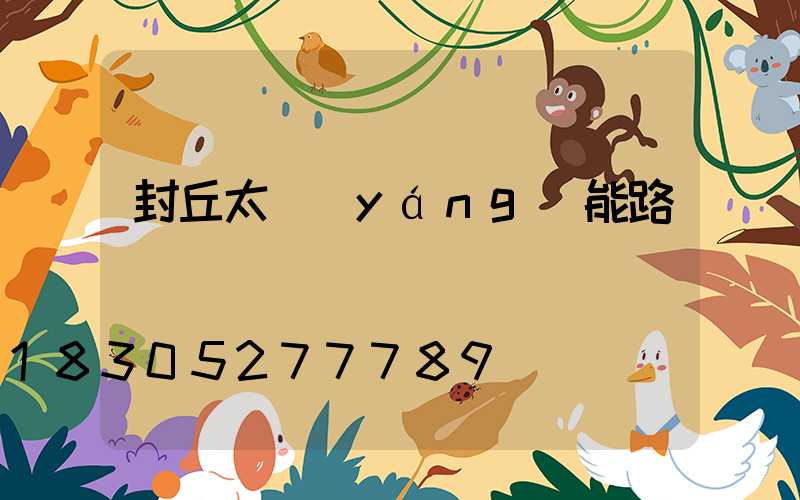 封丘太陽(yáng)能路燈
