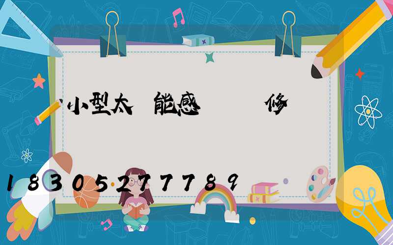 小型太陽能感應燈維修