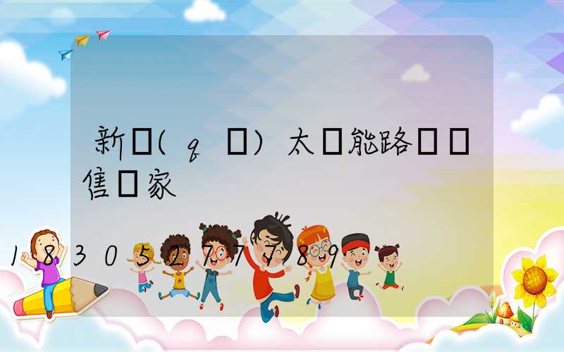 新區(qū)太陽能路燈銷售廠家