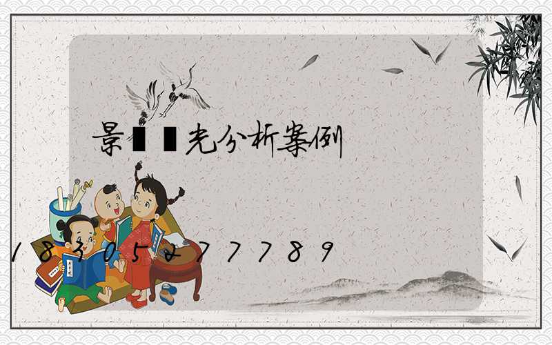 景觀燈光分析案例