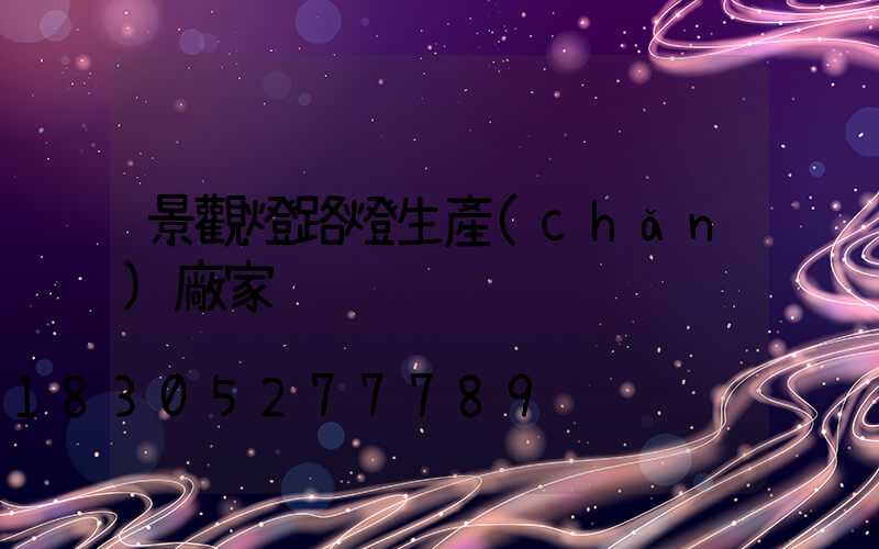 景觀燈路燈生產(chǎn)廠家