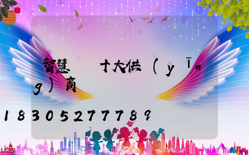 智慧燈桿十大供應(yīng)商