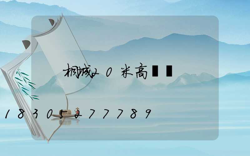 桐城20米高桿燈