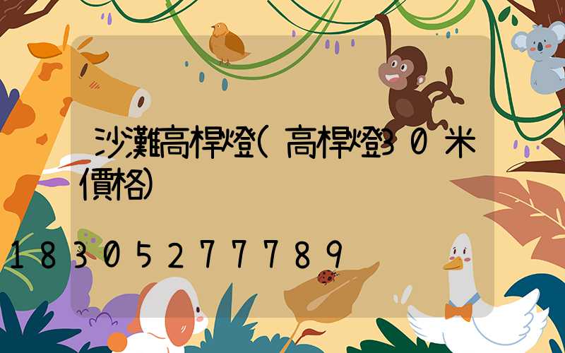 沙灘高桿燈(高桿燈30米價格)