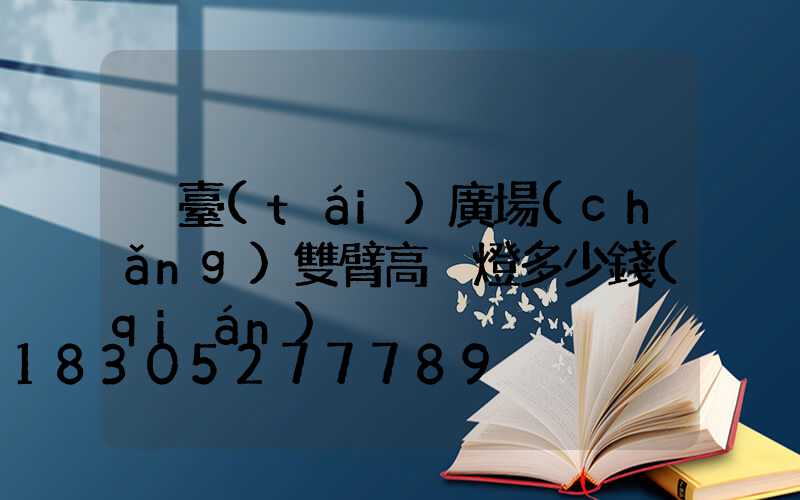 煙臺(tái)廣場(chǎng)雙臂高桿燈多少錢(qián)