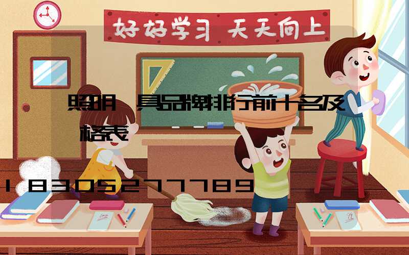 照明燈具品牌排行前十名及價格表