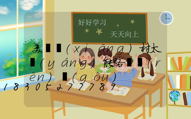美麗鄉(xiāng)村太陽(yáng)能路燈認(rèn)購(gòu)