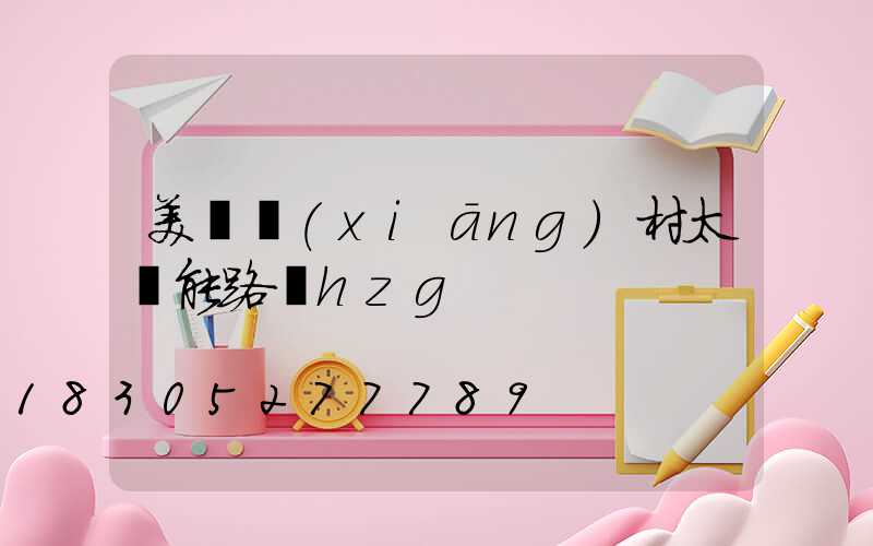 美麗鄉(xiāng)村太陽能路燈hzg