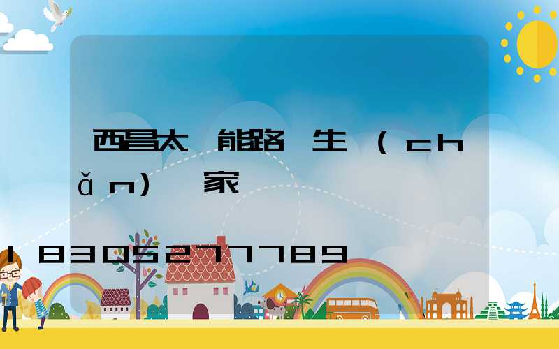 西昌太陽能路燈生產(chǎn)廠家