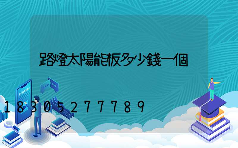 路燈太陽能板多少錢一個