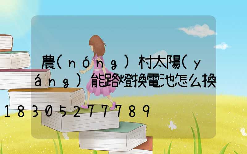 農(nóng)村太陽(yáng)能路燈換電池怎么換
