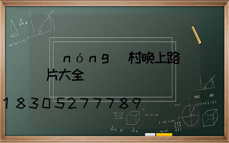 農(nóng)村晚上路燈圖片大全