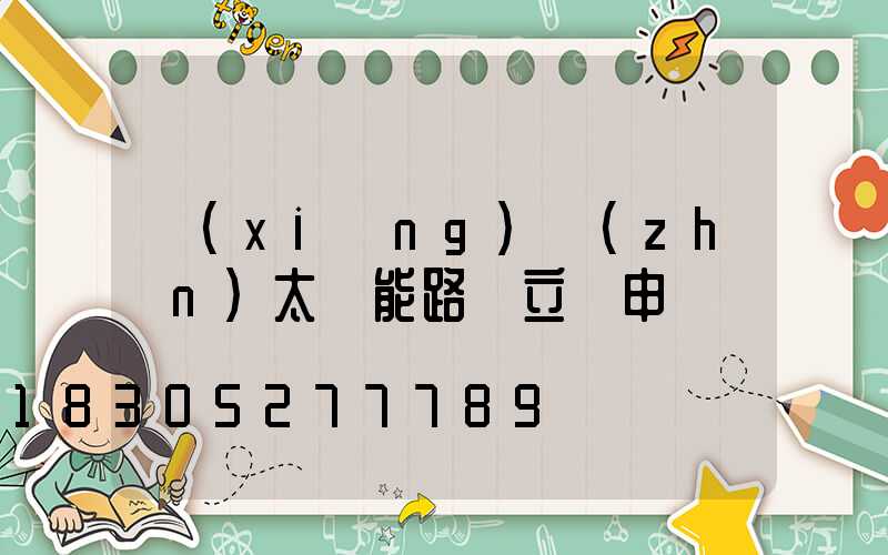 鄉(xiāng)鎮(zhèn)太陽能路燈立項申請