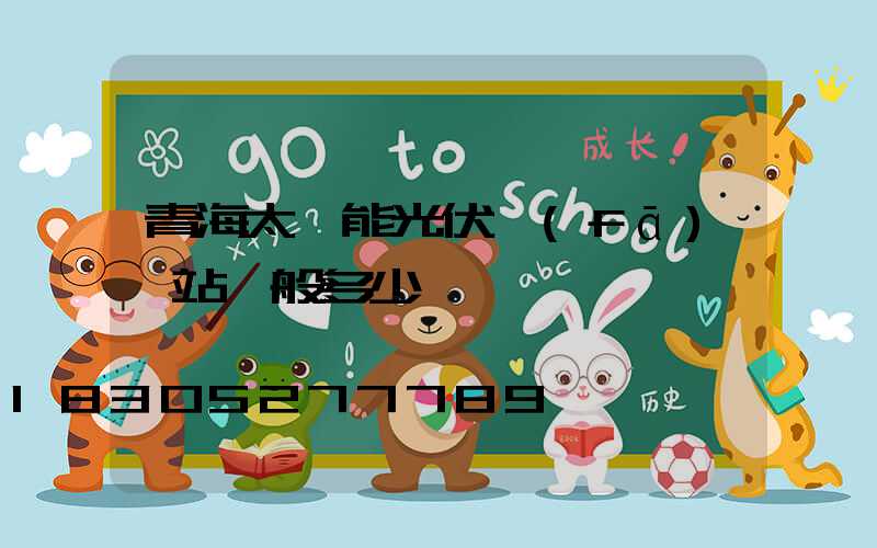 青海太陽能光伏發(fā)電站一般多少錢