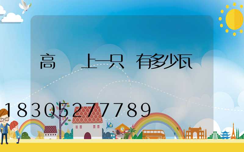 高桿燈上一只燈有多少瓦